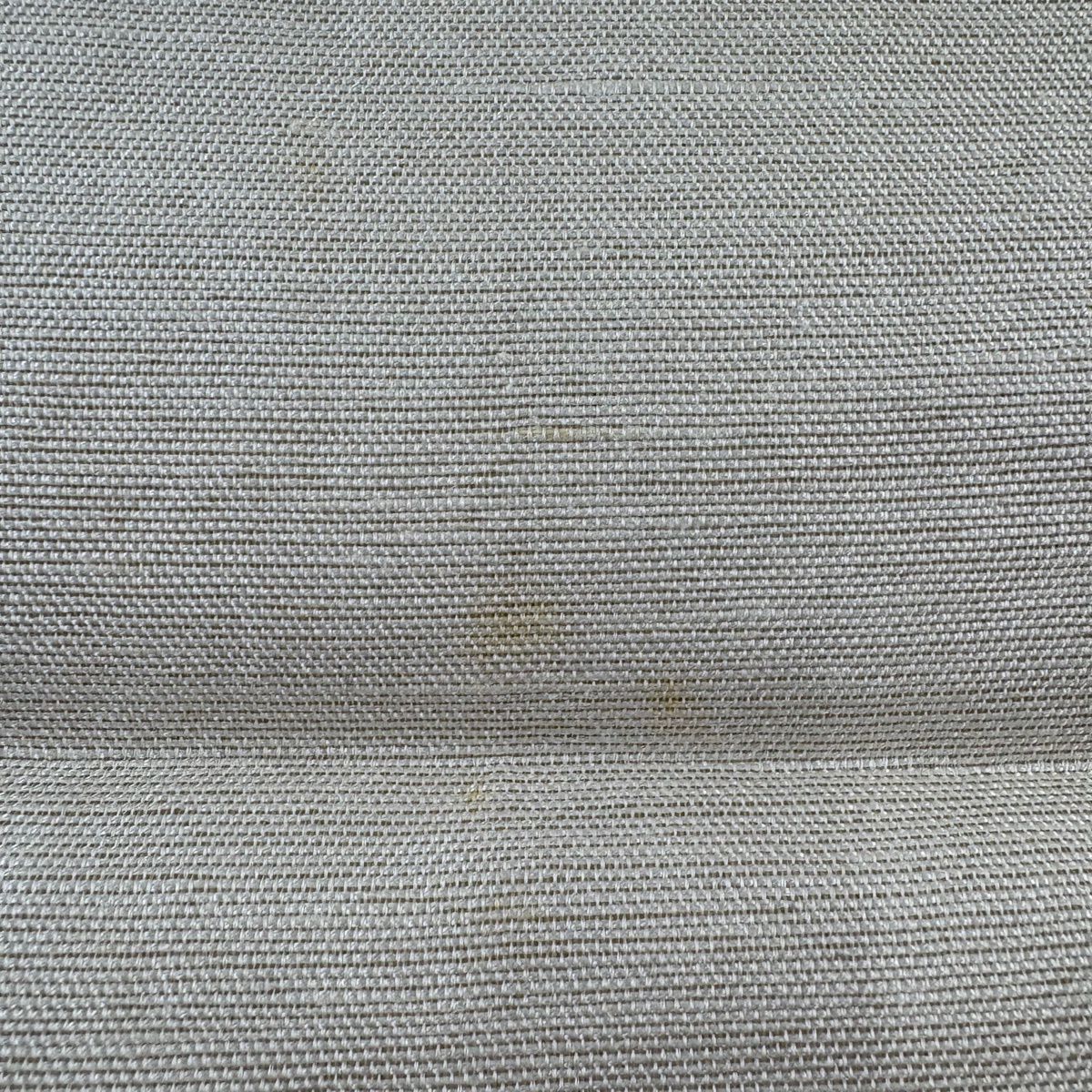 【美品】 袋帶 秀品級 夏帶 草花紋紋 流水 金銀線 米色 大鼓圖案 純蠶絲
