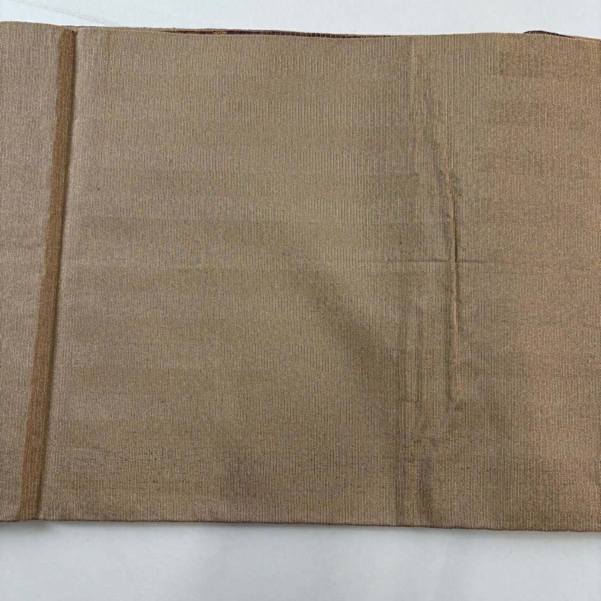袋帶 秀品級 斜條紋 金絲 金色 大鼓圖案 純蠶絲