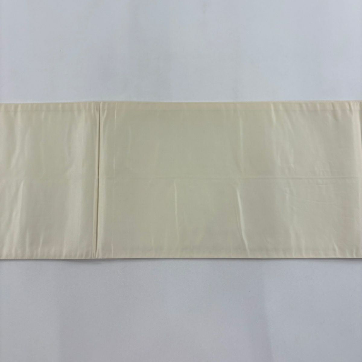 袋帶 秀品級 草花紋紋 市松樹 灰白 六通 純蠶絲