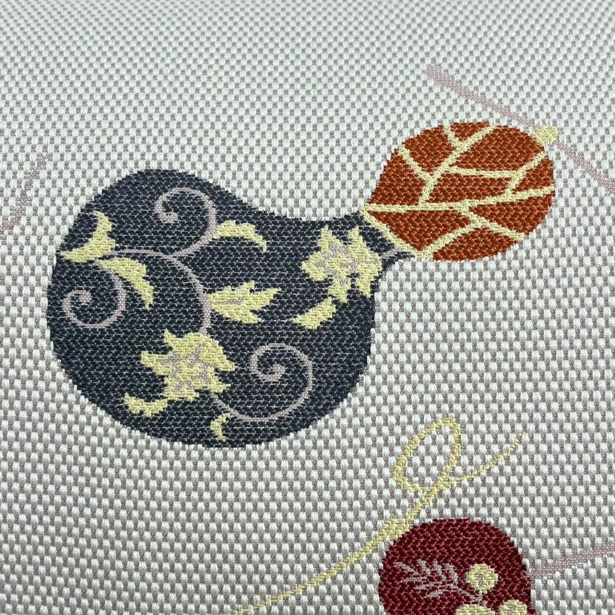 【美品】名古屋帶 秀品級 瓢箪 花唐草紋 淺粉色 純蠶絲