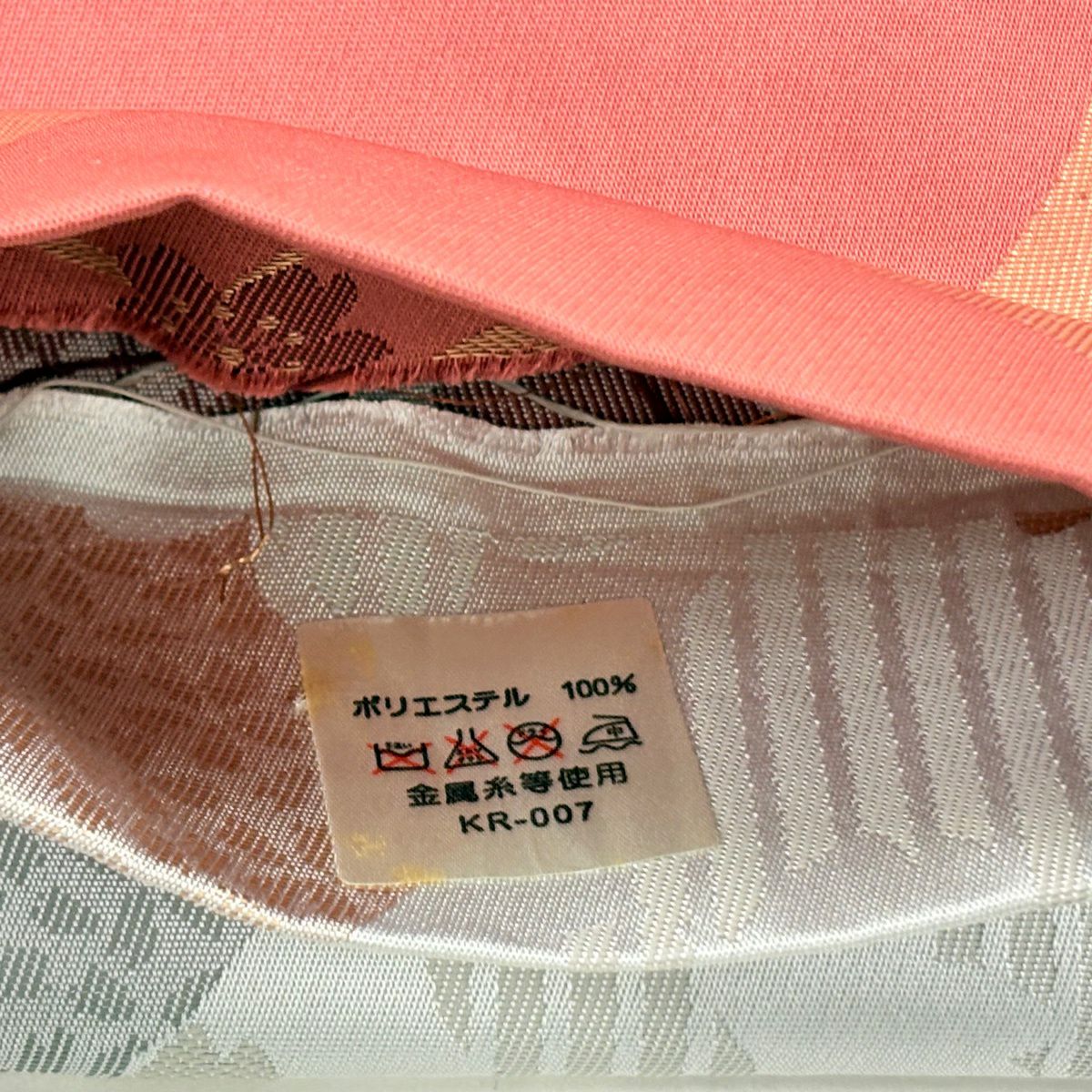 半幅帶 優品級櫻花菱金金箔 灰白 化纖