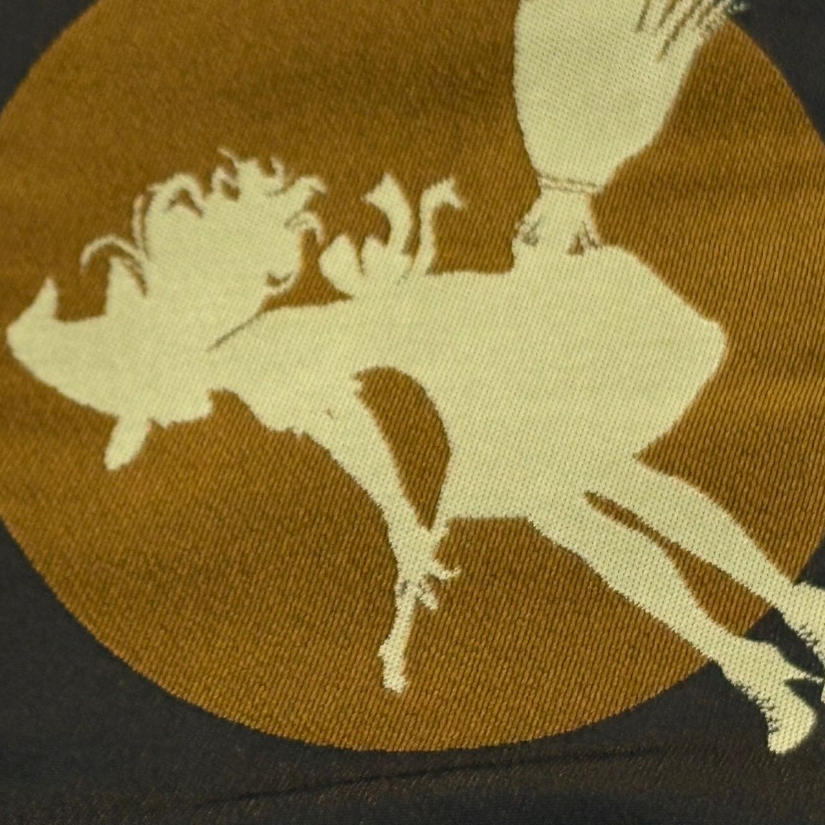 【美品】半幅帶 優品級 魔女 星 金金箔 焦茶 化纖