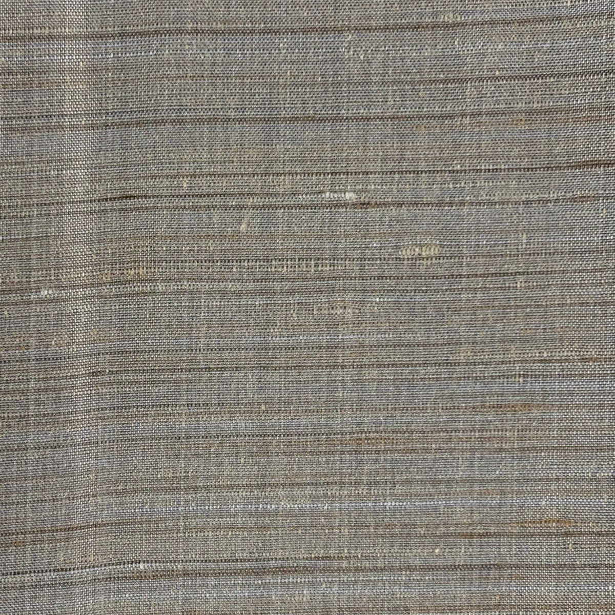 【美品】 塩沢紬織 身長166cm 袖長66cm M 雙層 紫陽花染 證書あり 橫條 灰茶 純蠶絲 逸品級