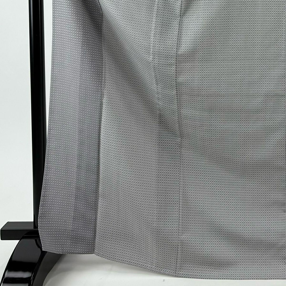 【美品】 付下 身長171cm 袖長65.5cm M 單層 召織 小花 灰 純蠶絲 逸品級