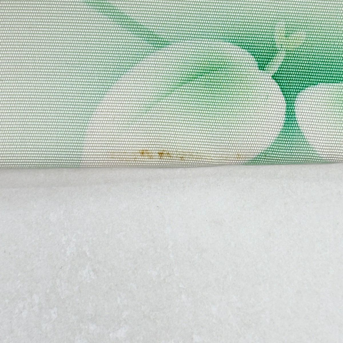 名古屋帶 優品級 草花紋紋 相良刺繡 漸層 綠 純蠶絲