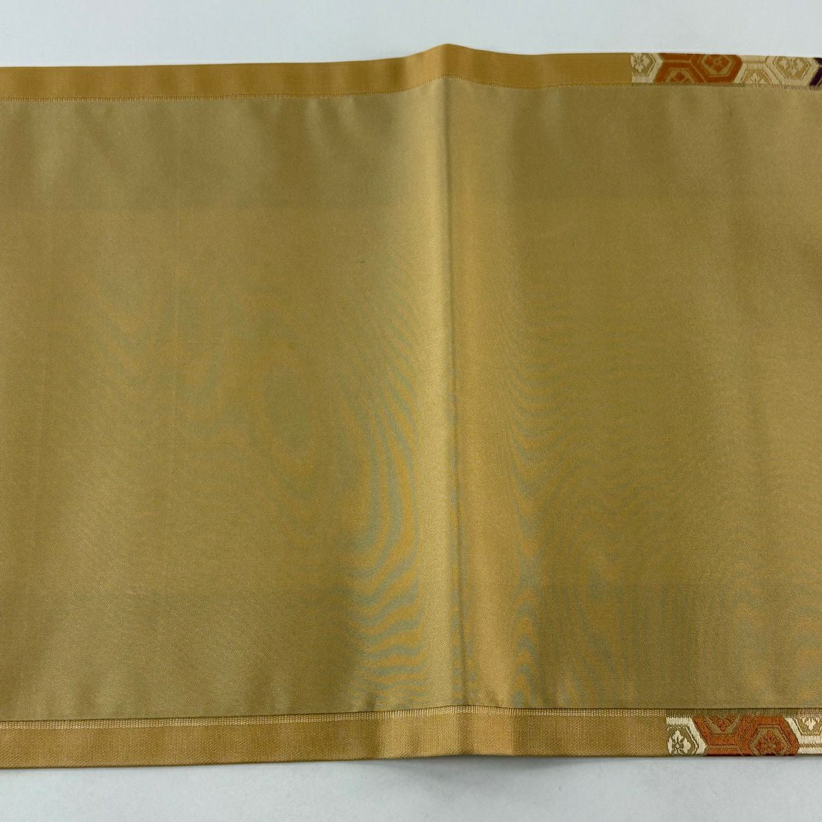 【美品】 開口名古屋帶 逸品級 人間國寶 喜多川平朗 龜甲 花菱 唐織 黃土 純蠶絲