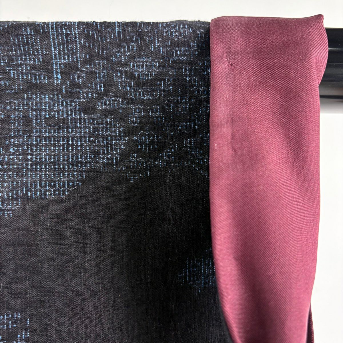 【美品】結城紬織 身長151cm 袖長62cm S 雙層 本場結城紬織 井上商事 證書附帶 龜甲 雲文 深藍 純蠶絲 逸品級