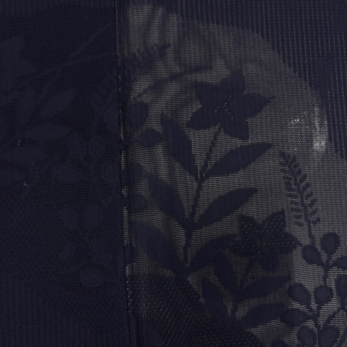 【美品】 付下 身長157cm 袖長61.5cm S 薄物 縱絽 桔梗 萩 深藍 純蠶絲 秀品級 一個紋
