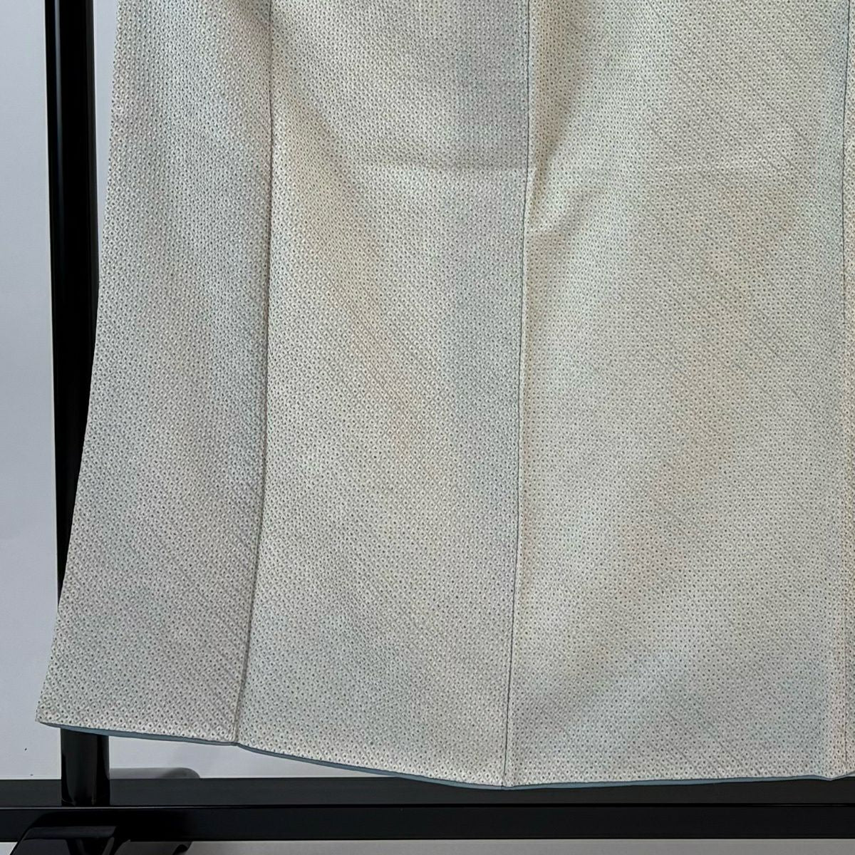 小紋 身長153.5cm 袖長62.5cm S 雙層 幾何學圖案 全絞染 灰色 純蠶絲 優品級