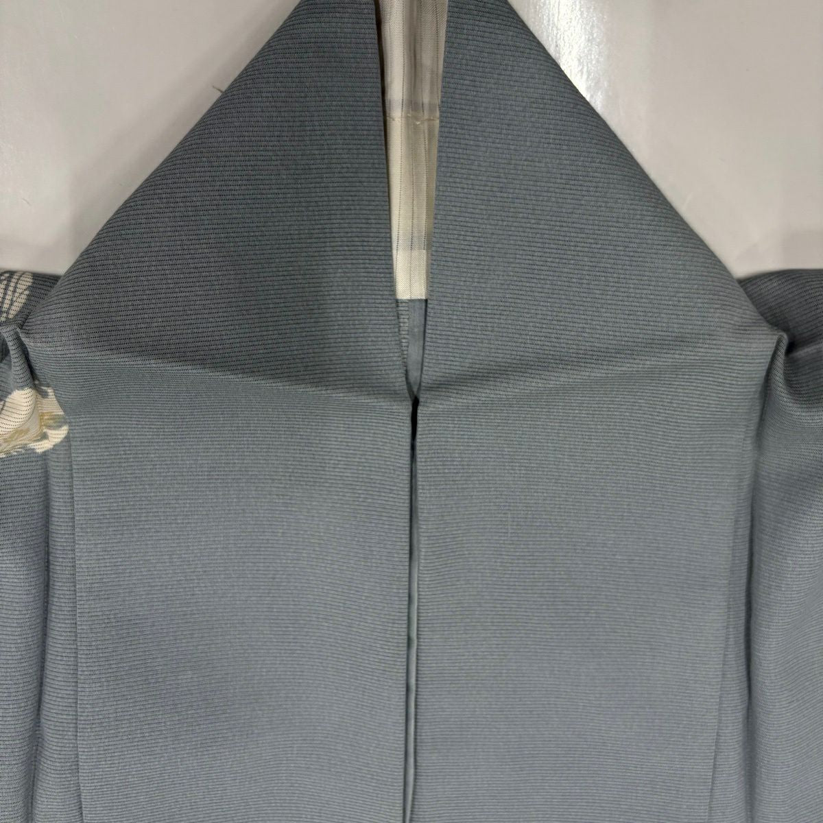 小紋 身長160cm 袖長63.5cm S 薄物 絽 圓文 桔梗 青灰 純蠶絲 秀品級