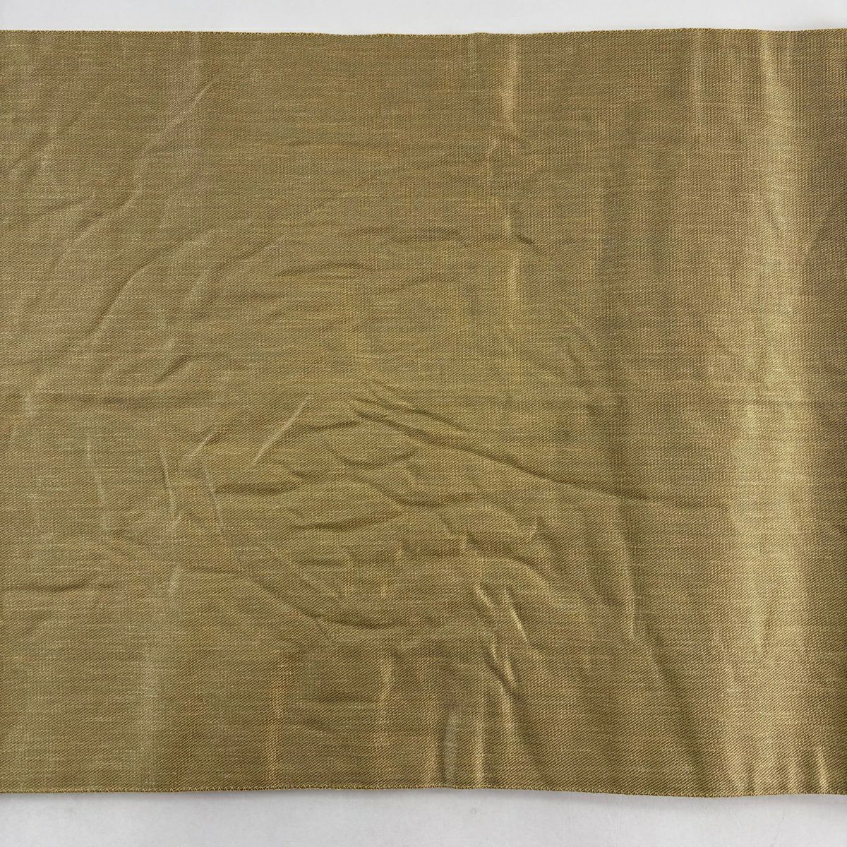 【美品】 袋帶 秀品級 葡萄唐草紋 幾何學 金金箔 金絲 金色 六通 純蠶絲