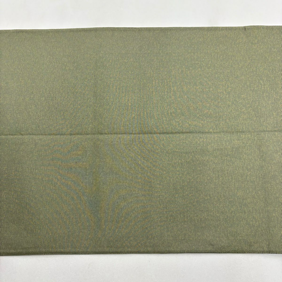 【美品】 袋帶 秀品級 椿 金金箔 金絲 綠 お太鼓圖案 純蠶絲