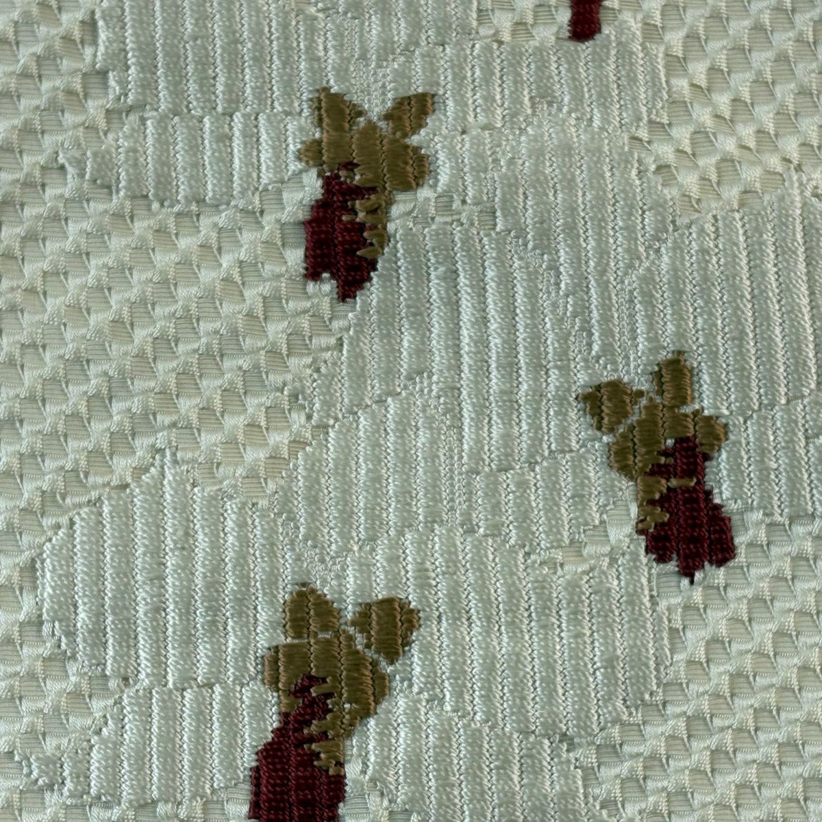 名古屋帶 秀品級 松樹葉仕立 八寸名古屋帶 草花紋 純蠶絲