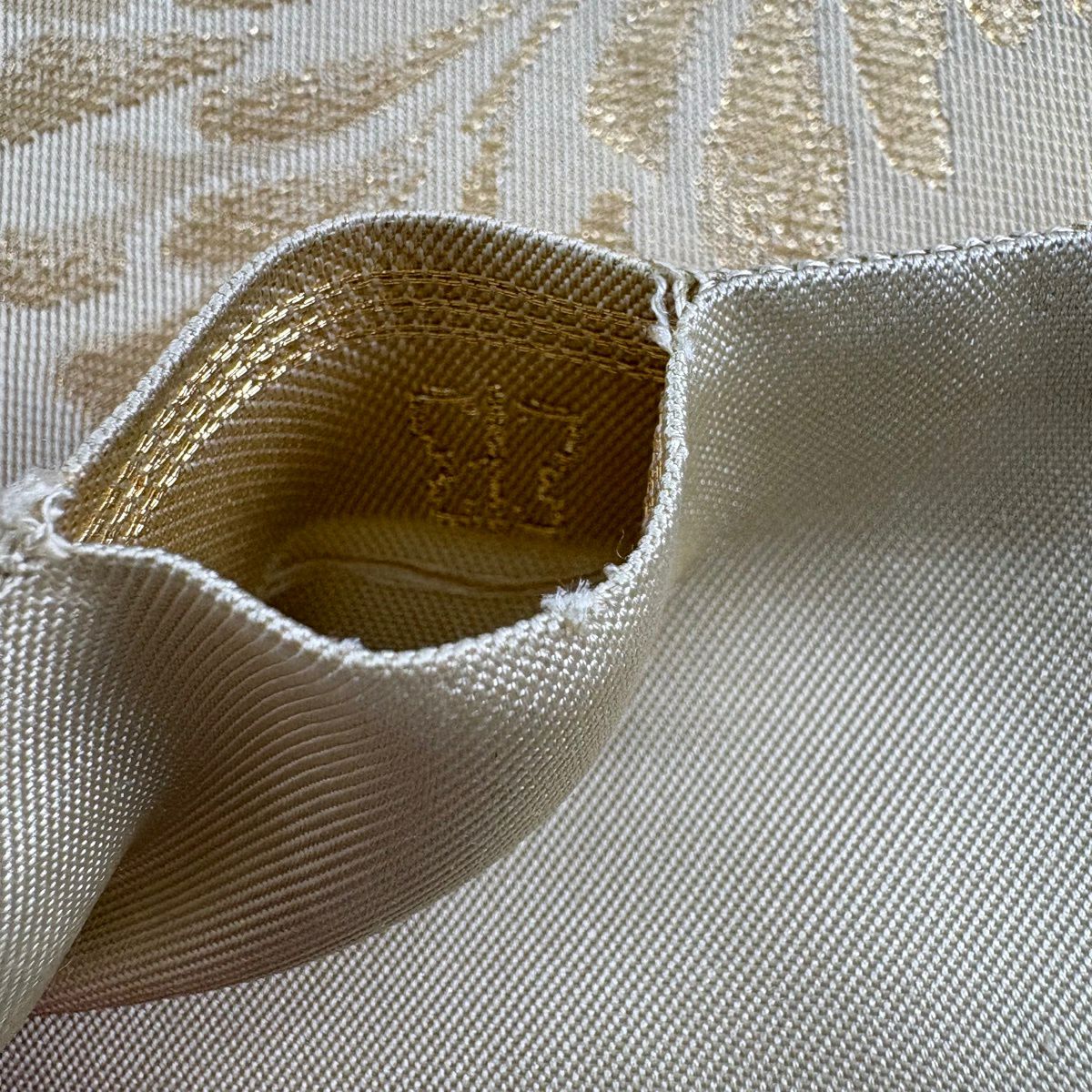 袋帶 秀品級 川島織物 有落款 枝葉 金絲 金色 六通 純蠶絲