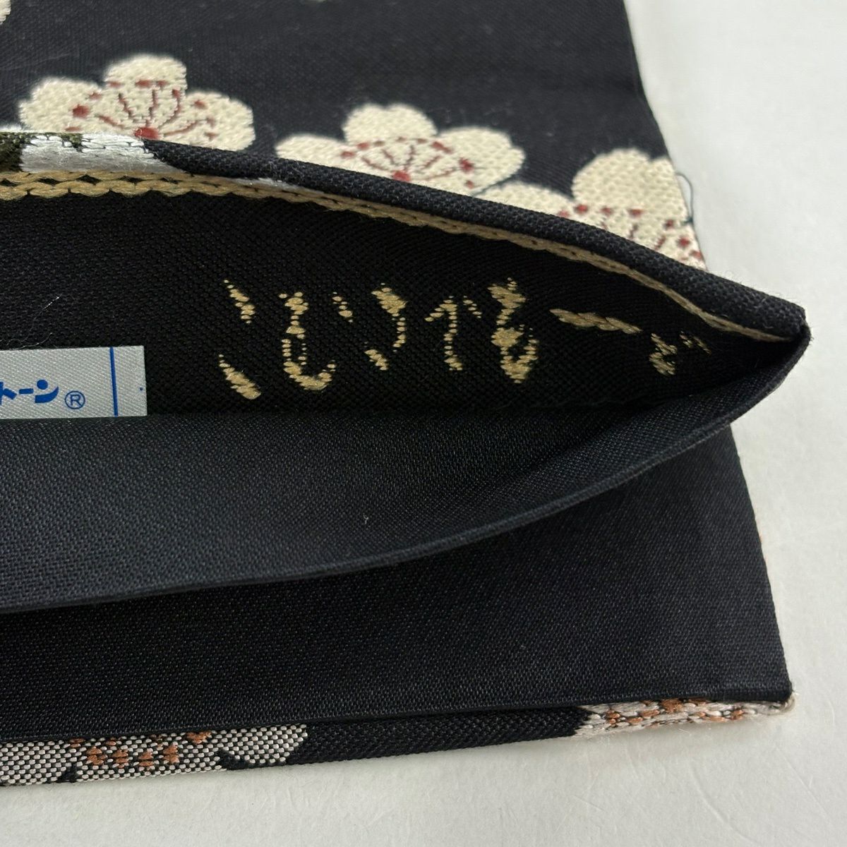 袋帶 名品級 有落款 こむさでもーど 櫻花 黑 六通 純蠶絲