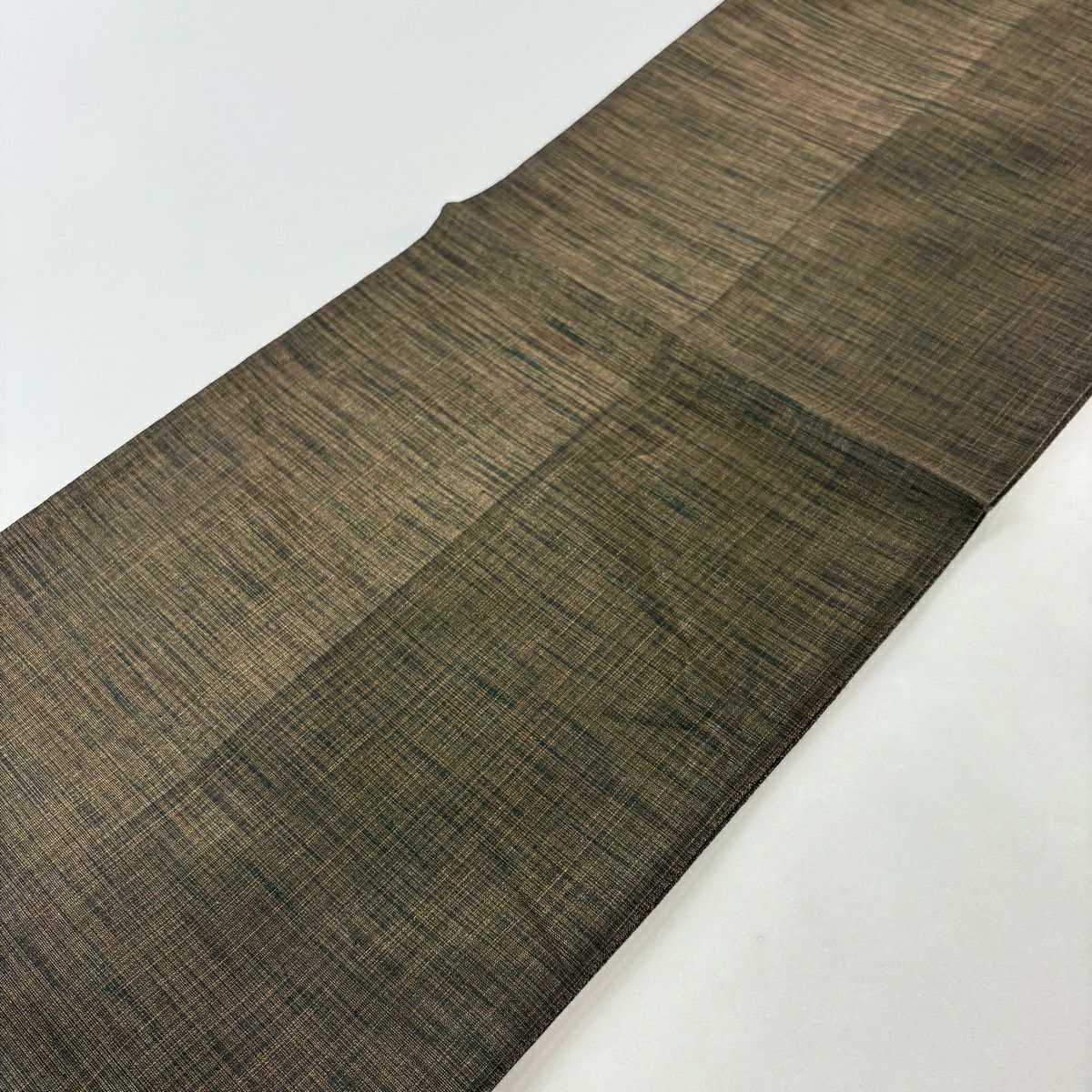 【美品】 袋帶 名品級 蝴蝶 青海波 金絲 金金箔 茶 純蠶絲