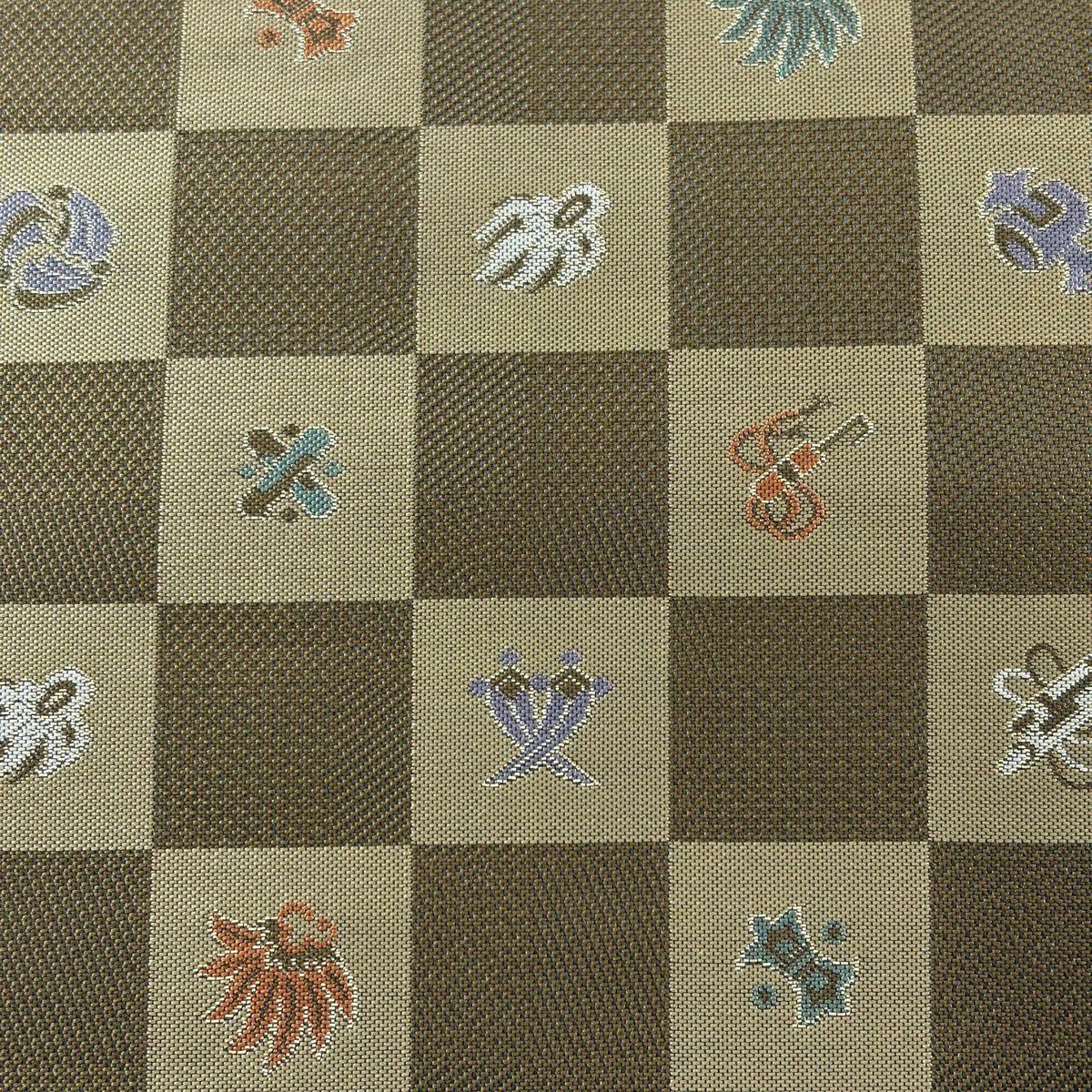 【美品】 袋帶 名品級 證書齊全 紹巴 博多織 市松樹 寶盡くし 金金箔 淺茶 純蠶絲 お太鼓圖案