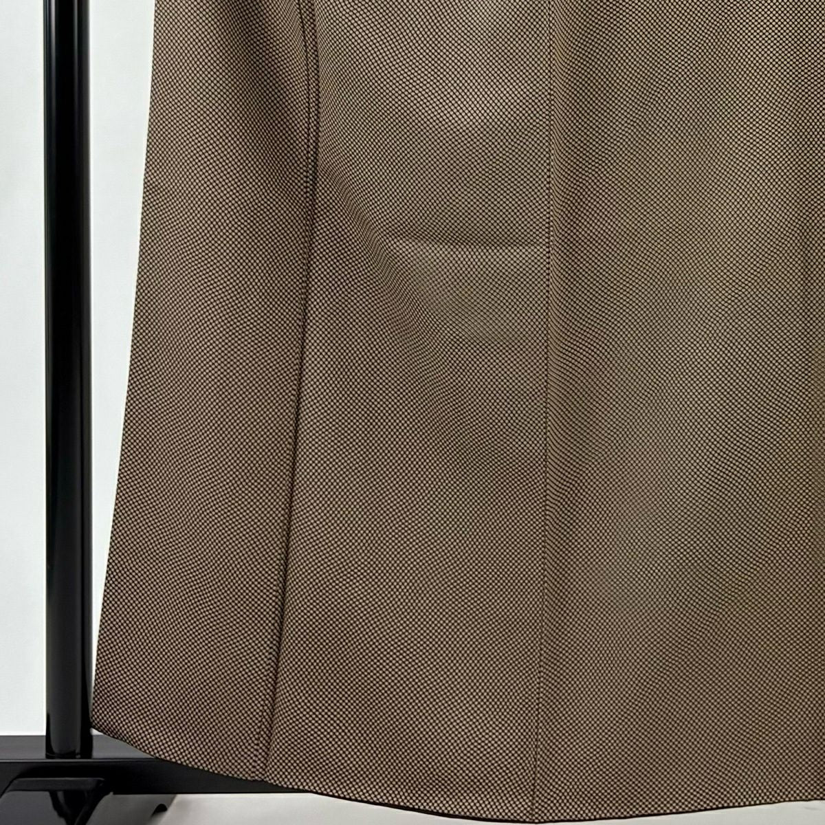 【美品】 小紋 身長160.5cm 袖長65.5cm M 雙層 幾何學圖案 焦茶 純蠶絲 秀品級