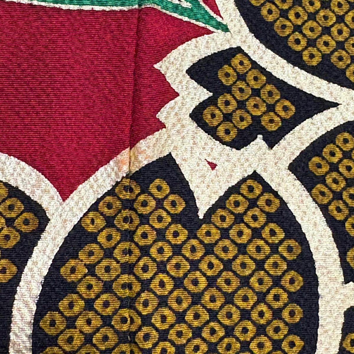 【美品】振袖禮服 身長164.5cm 袖長69cm L 雙層 櫻花 金絲 金銀彩 紅 純蠶絲 秀品級