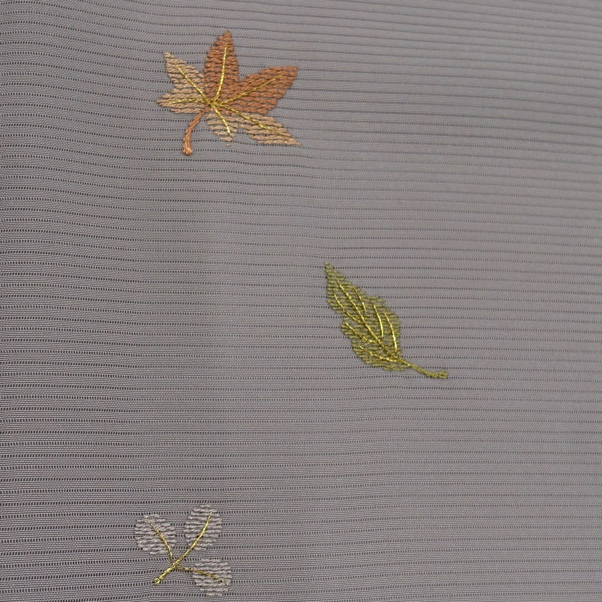 付下 身長157cm 袖長65.5cm M 薄料 絽 吹寄刺繡 金線 青灰 純蠶絲 優品級 一個紋