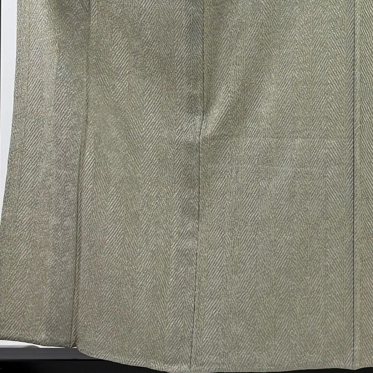 【美品】 小紋 身長160cm 袖長62.5cm S 單層 大和 幾何圖案 絞染 灰綠 純蠶絲 優品級