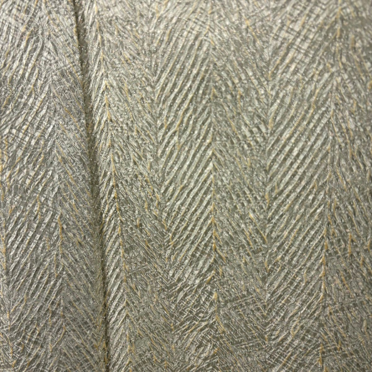 【美品】 小紋 身長160cm 袖長62.5cm S 單層 大和 幾何圖案 絞染 灰綠 純蠶絲 優品級