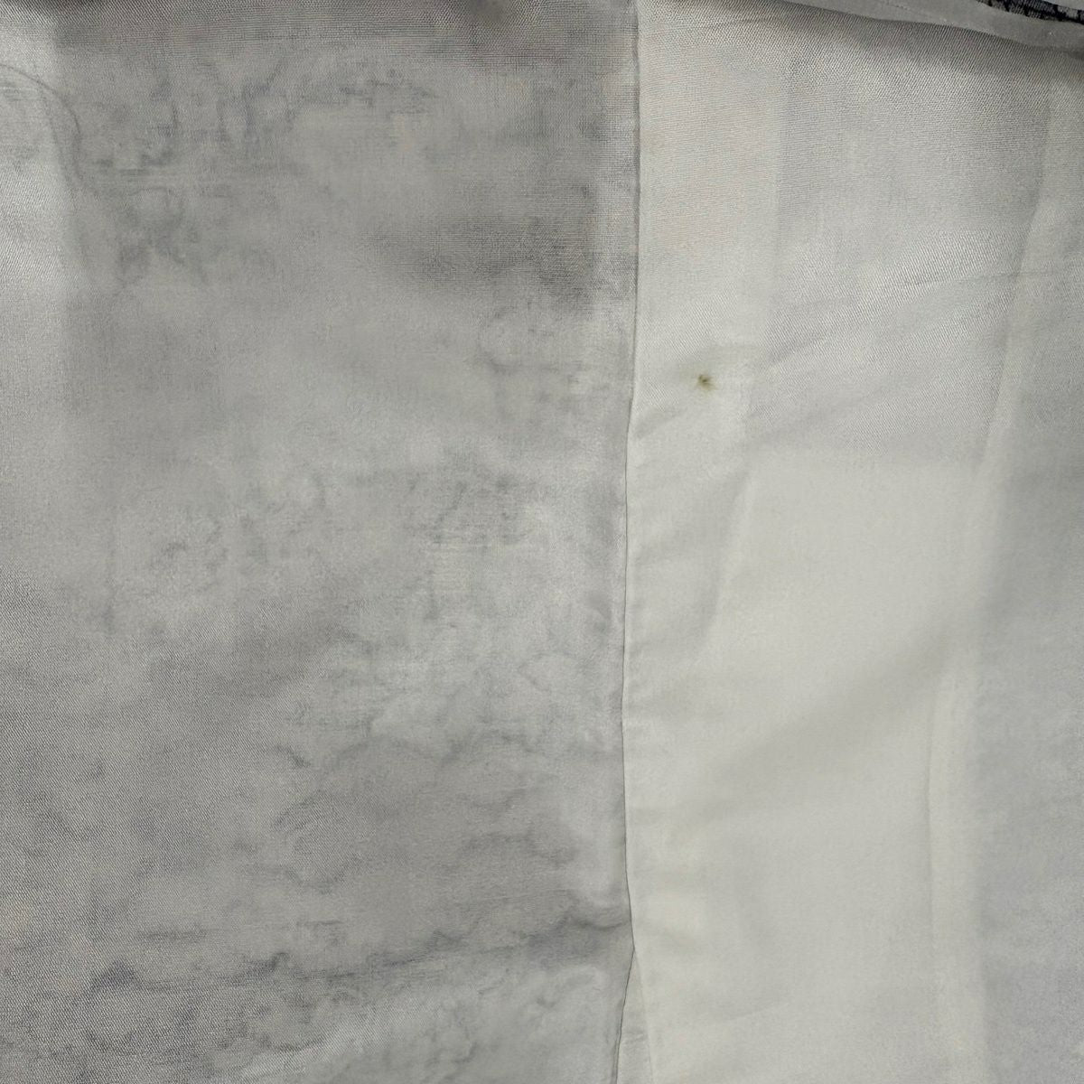 小紋 身長151.5cm 袖長62cm S 雙層 紬織織 證書附帶 草花紋紋 花唐草紋 灰色 純蠶絲 優品級
