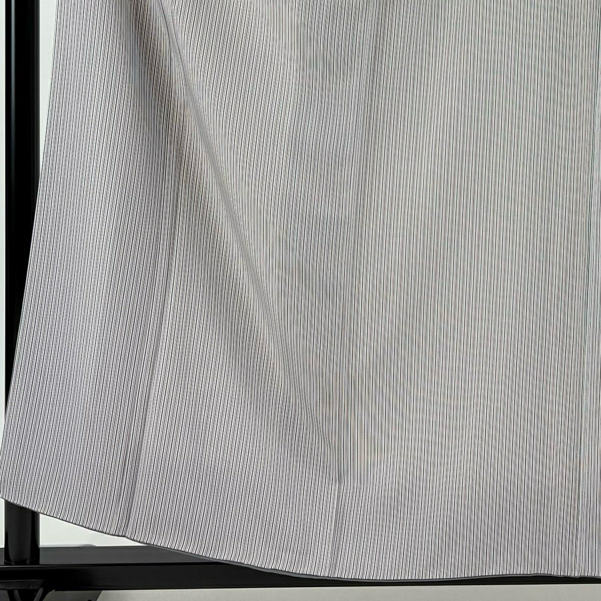小紋 身長157cm 袖長66.5cm M 雙層 縞 紫 純蠶絲 秀品級