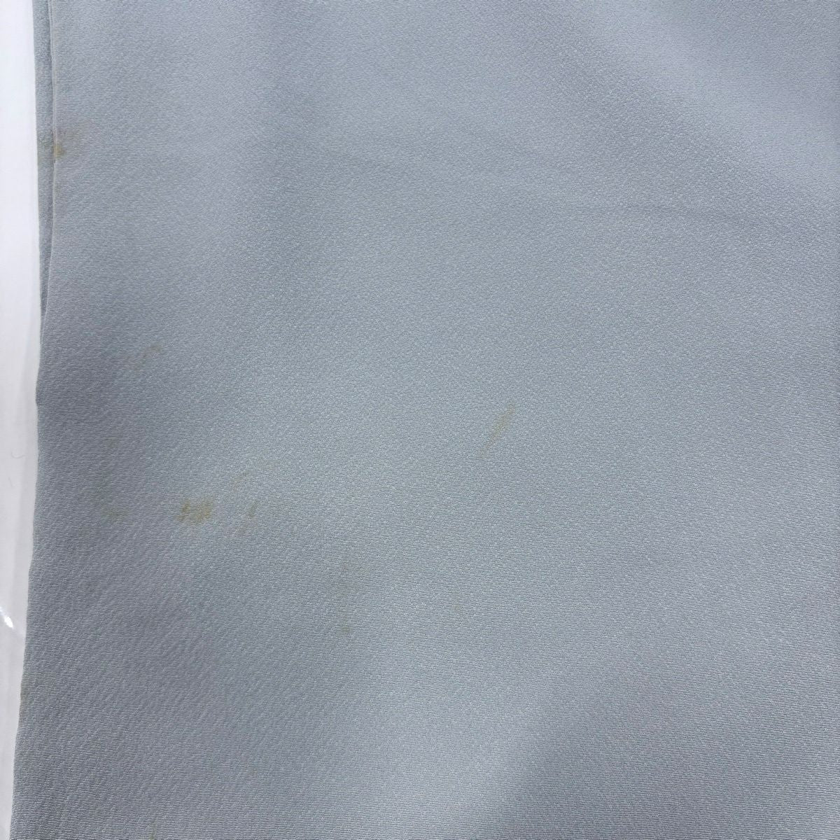 訪問服 身長155.5cm 袖長63.5cm S 雙層 松樹竹子梅花 家屋 刺繡 漸層 青灰 純蠶絲 秀品級