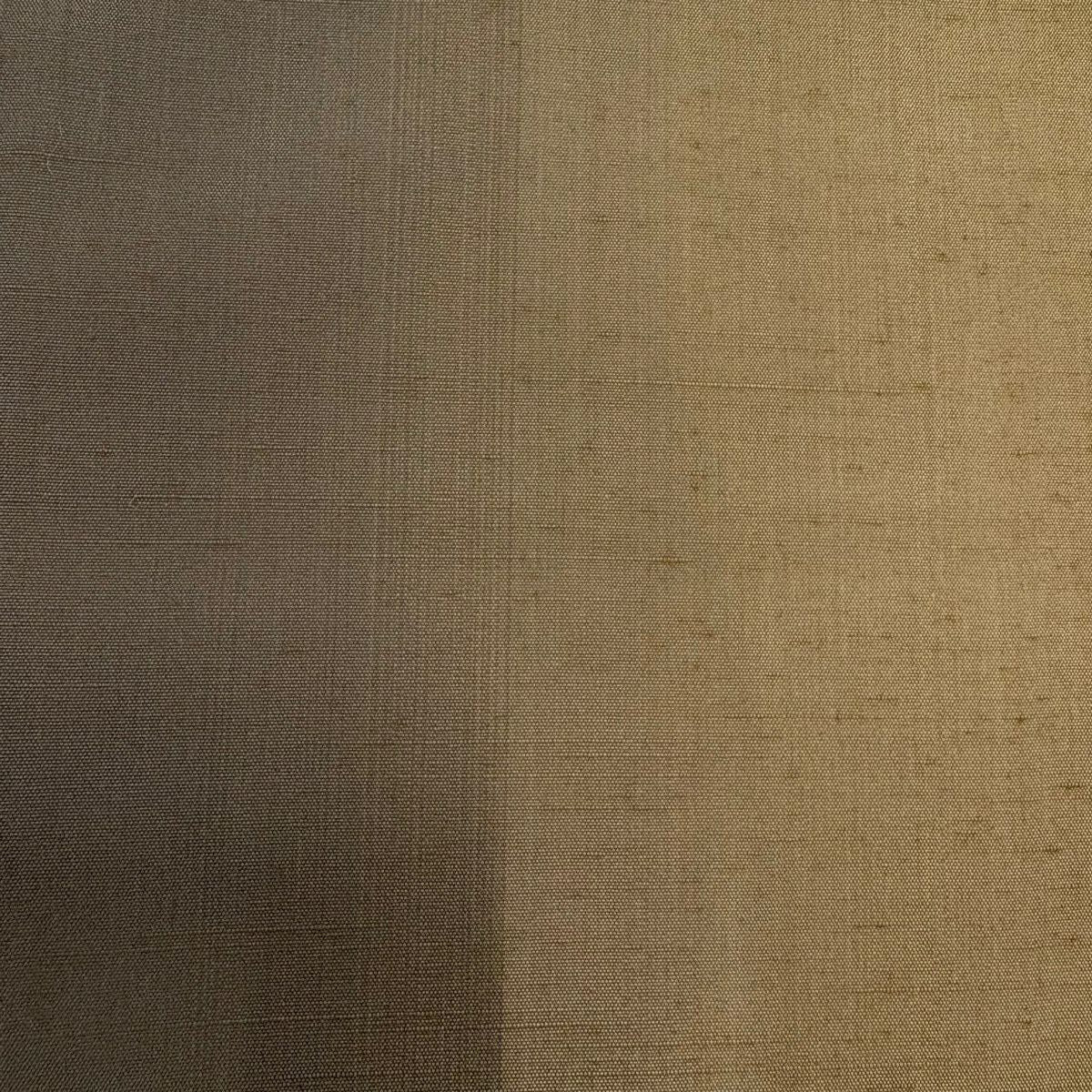 【美品】 紬織 身長159cm 袖長63cm S 雙層 縦ぼかし 淡黃土色 純蠶絲 優品級