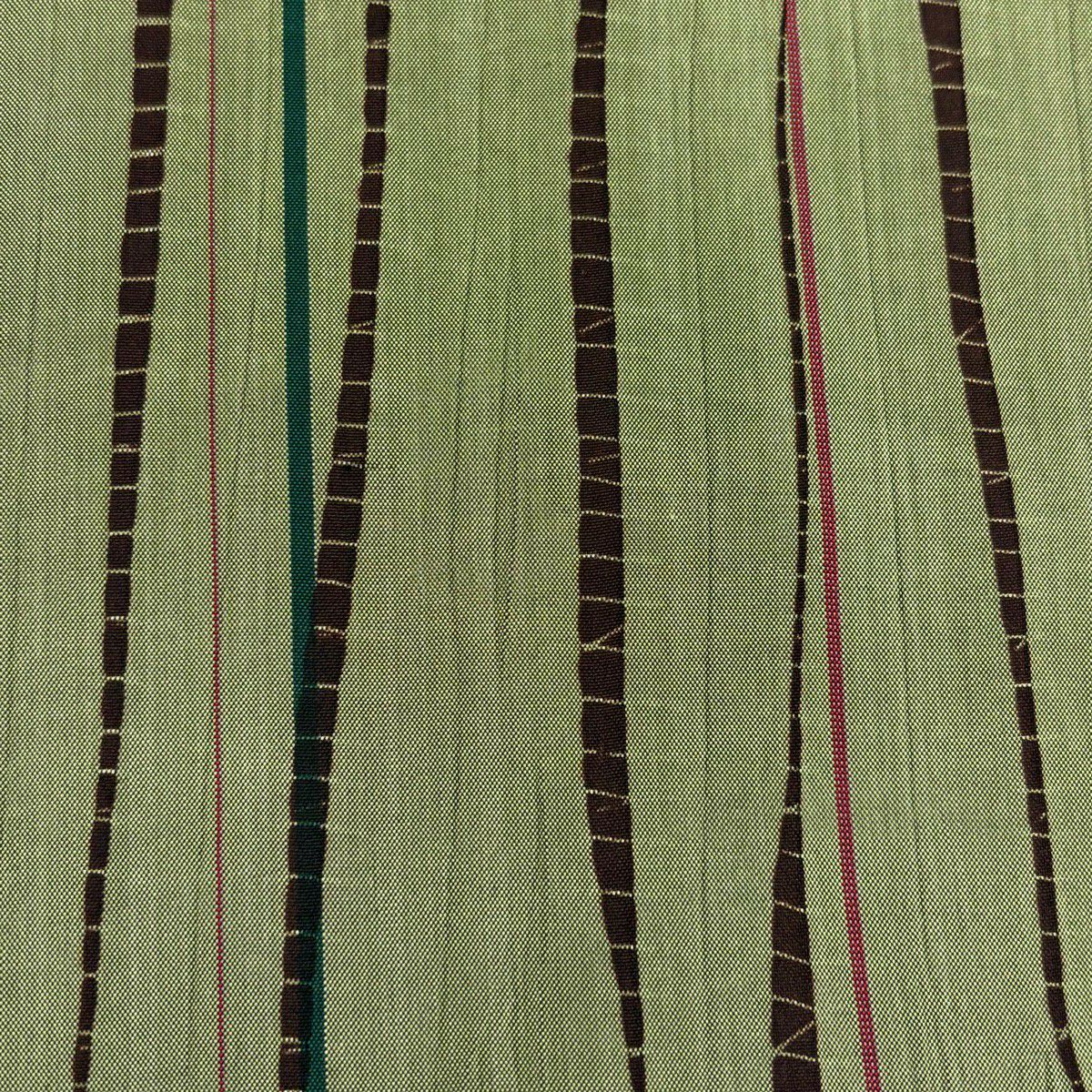 【美品】小紋 身長158cm 袖長66cm M 雙層 大島紬織 大和 幾何學圖案 絞染 蓬色 純蠶絲 名品級