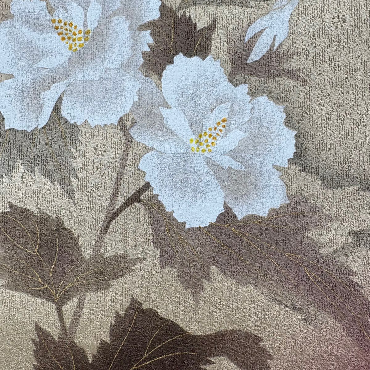 袋帶 秀品級 附有落款 大和 枝花 金彩裝飾 紅紫 お太鼓圖案 純蠶絲