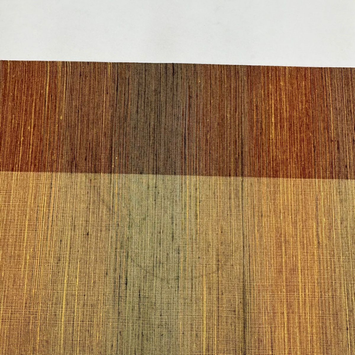袋帶 秀品級 證書齊全 漸層圖案 山吹茶 純蠶絲