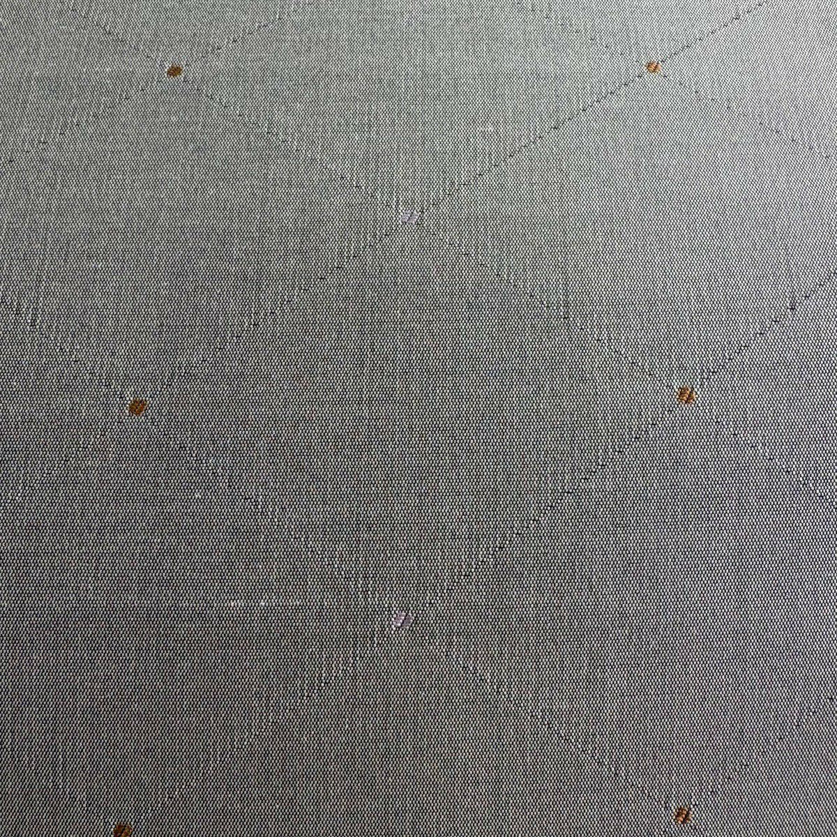 【美品】 袋帶 秀品級 菱 灰色 六通 純蠶絲
