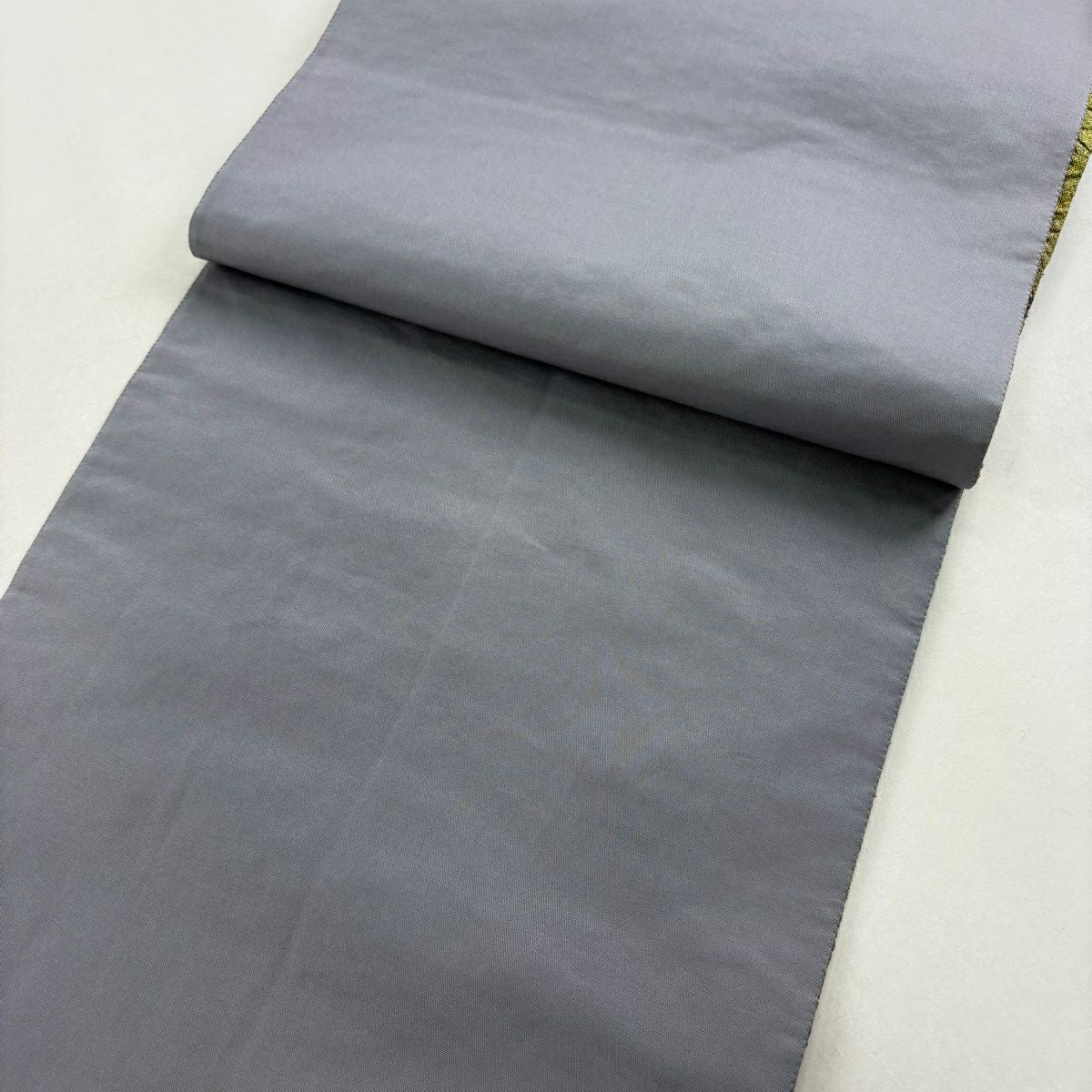 【美品】 袋帶 秀品級 霞 幾何學圖案 金絲 淺紫 全通 純蠶絲