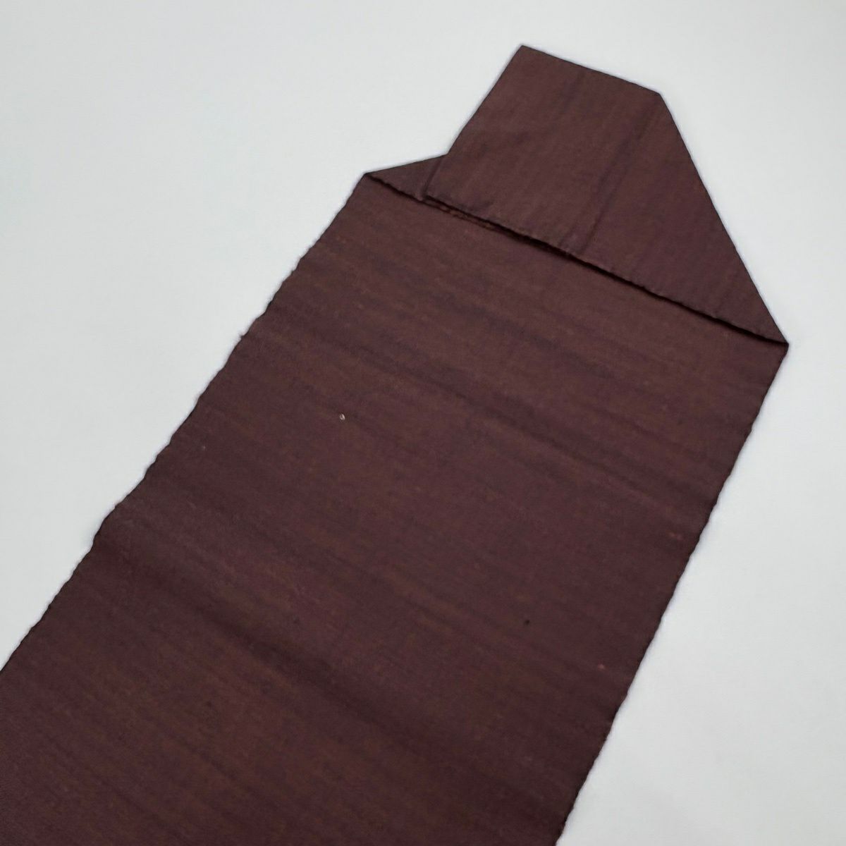 【美品】 名古屋帶 優品級 八寸名古屋帶 松樹葉仕立 幾何學 金銀彩 茶紫 純蠶絲