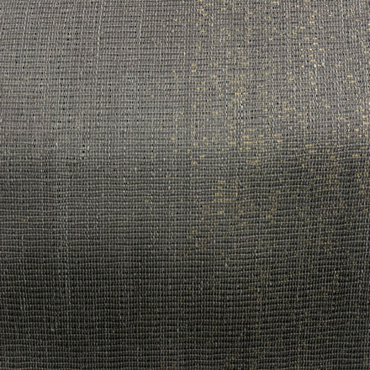 【美品】 袋帶 名品級 幾何學 金絲 金金箔 灰紫 六通 純蠶絲