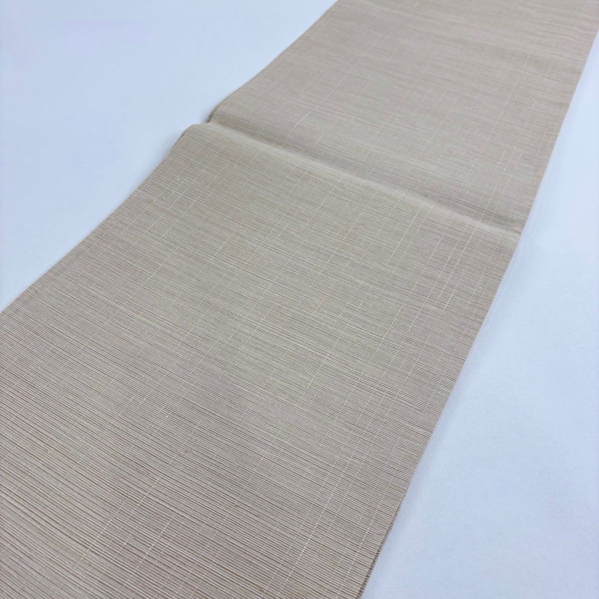 【美品】 袋帶 名品級 夏帶 雪輪 有職紋樣 刺繡 米色 お太鼓柄 純蠶絲