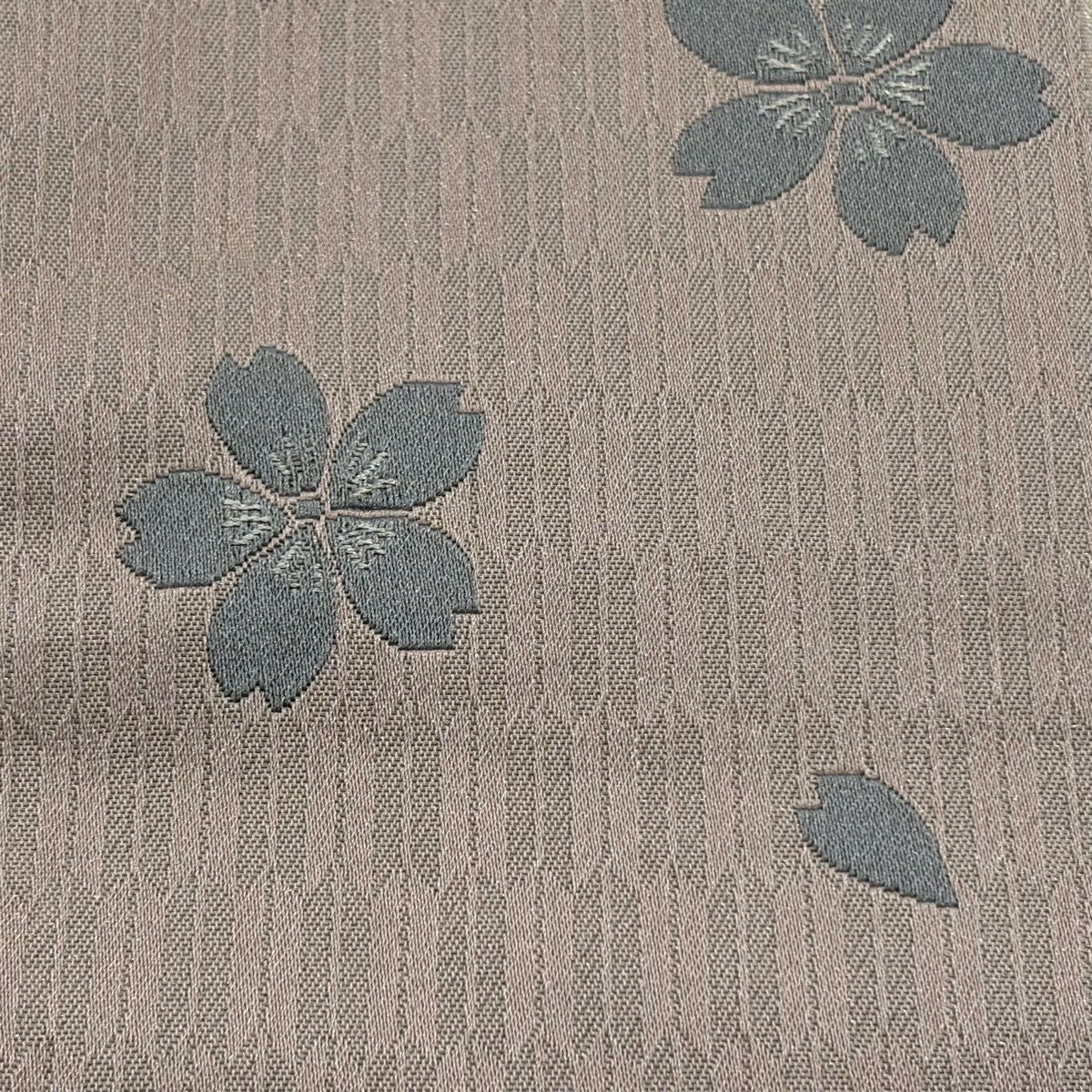 半幅帶 優品級櫻花 矢羽根 金絲 淺小豆 化纖