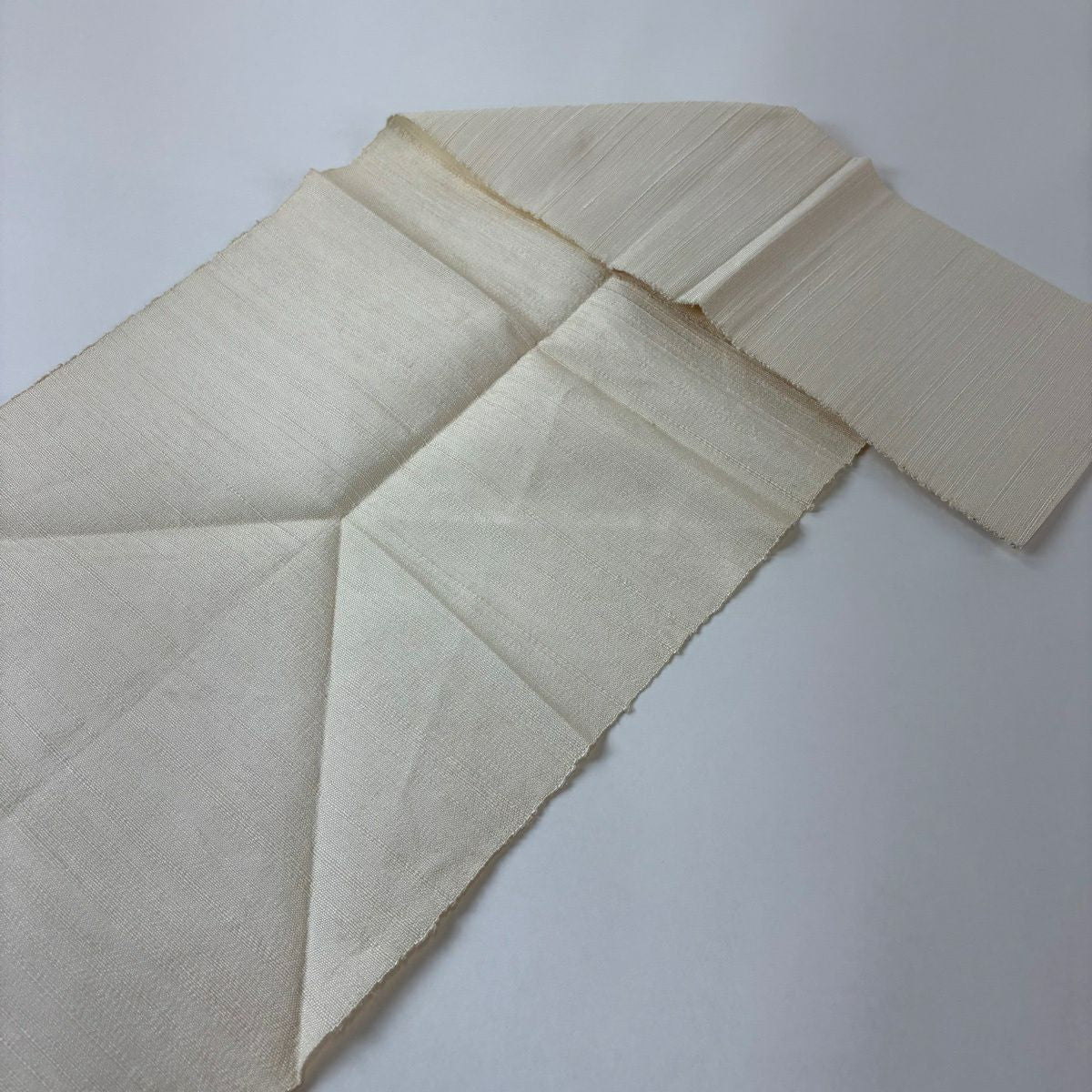 名古屋帶 優品級 八寸名古屋帶 松樹葉仕立 牡丹 菊花 奶油色 純蠶絲