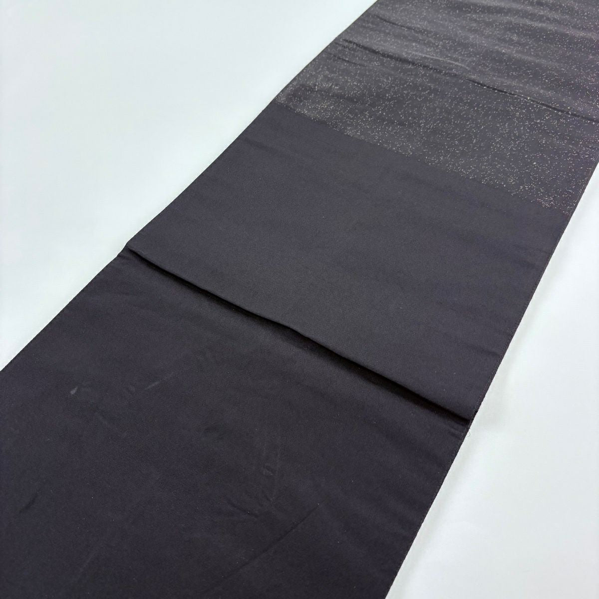 袋帶 名品級 橫山大觀 落款 富士山 松樹 金糸 金金箔 黑 お太鼓柄 純蠶絲