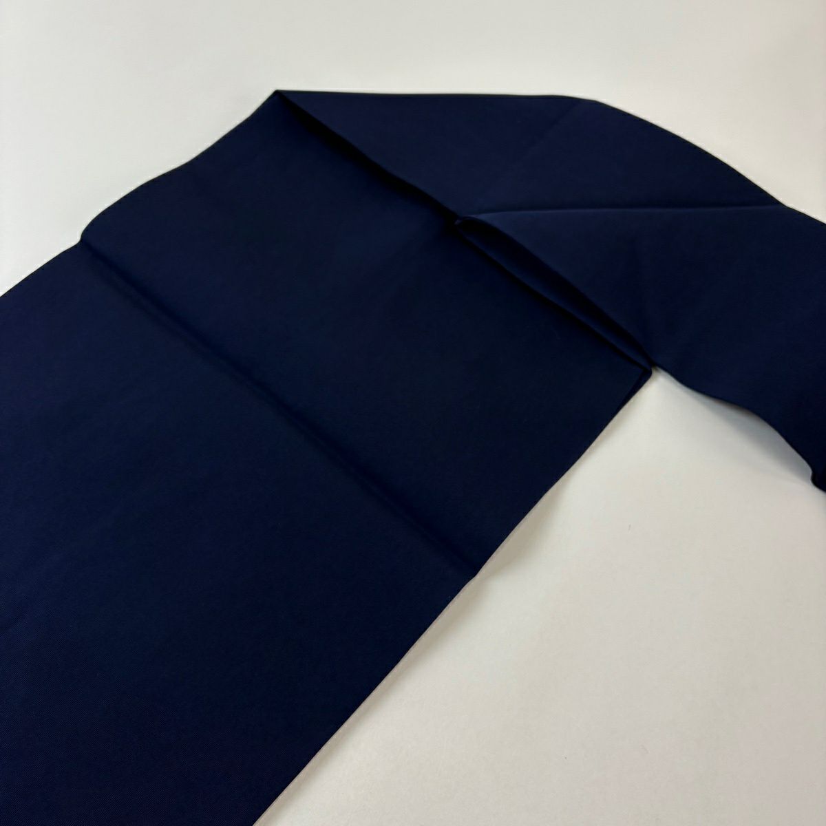 【美品】名古屋帶 優品級 椿 草花紋紋 深藍 純蠶絲