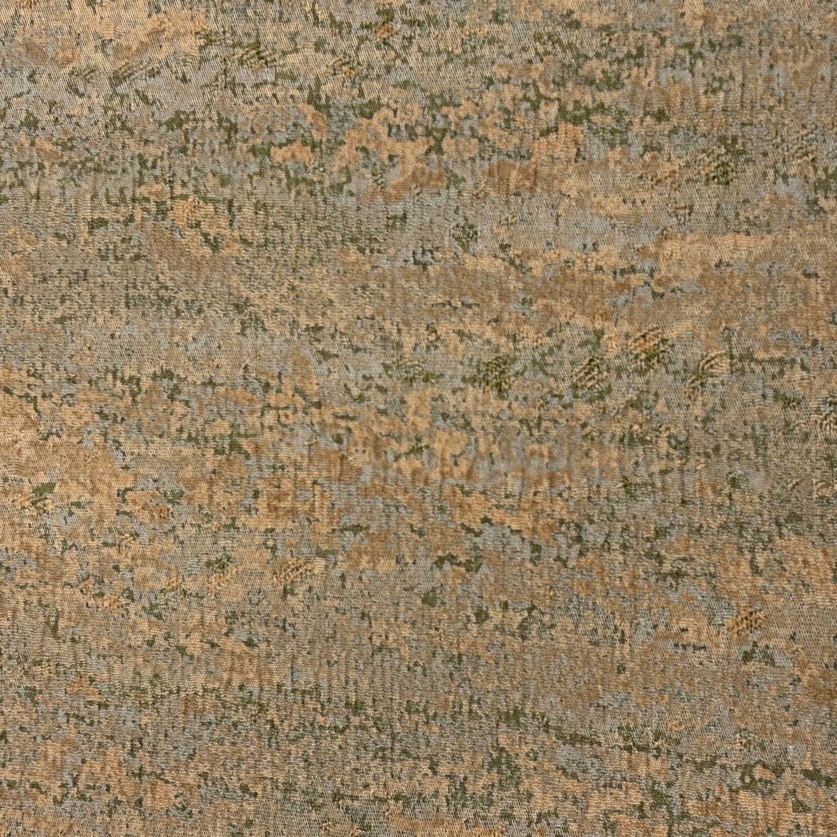 【美品】 小紋 身長157cm 袖長62.5cm S 雙層 陶彩染 幾何學圖案 灰茶 純蠶絲 秀品級