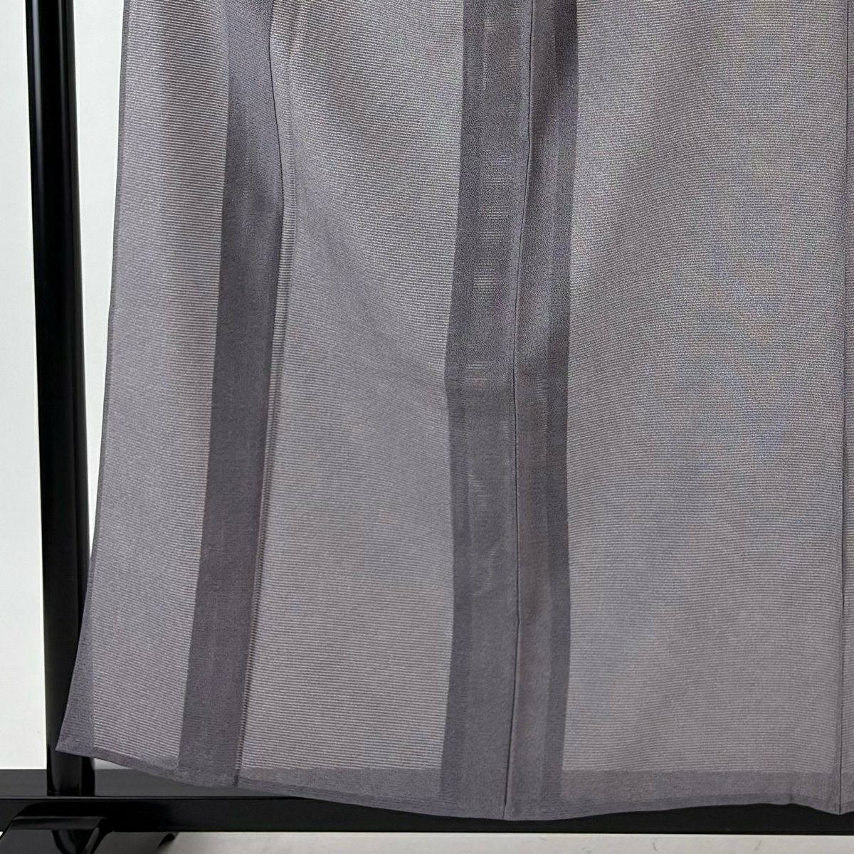 【美品】 江戶小紋 身長156.5cm 袖長67.5cm L 薄物 絽 巴衿 鮫 紫 純蠶絲 優品級