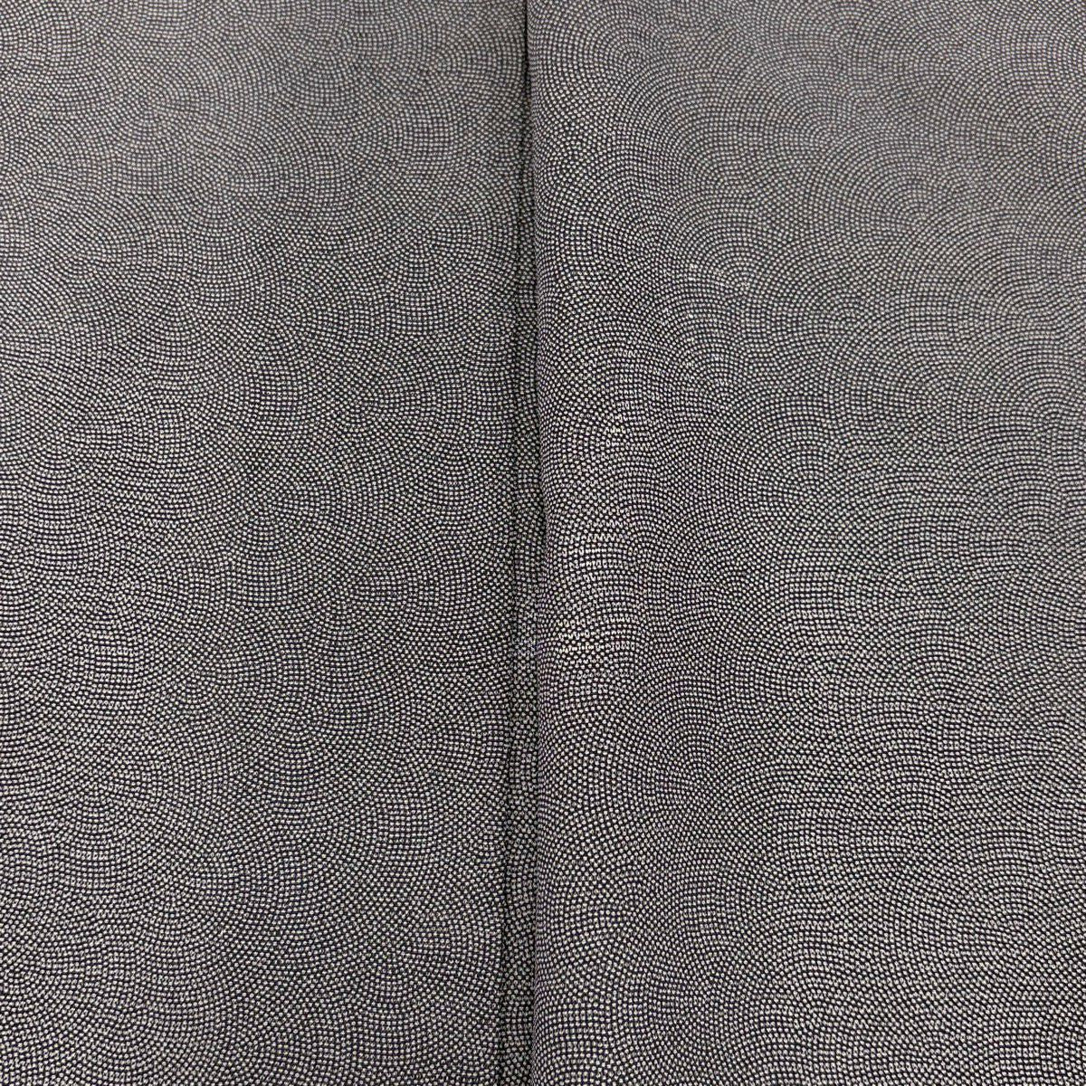 【美品】 江戶小紋 身長156.5cm 袖長67.5cm L 薄物 絽 巴衿 鮫 紫 純蠶絲 優品級