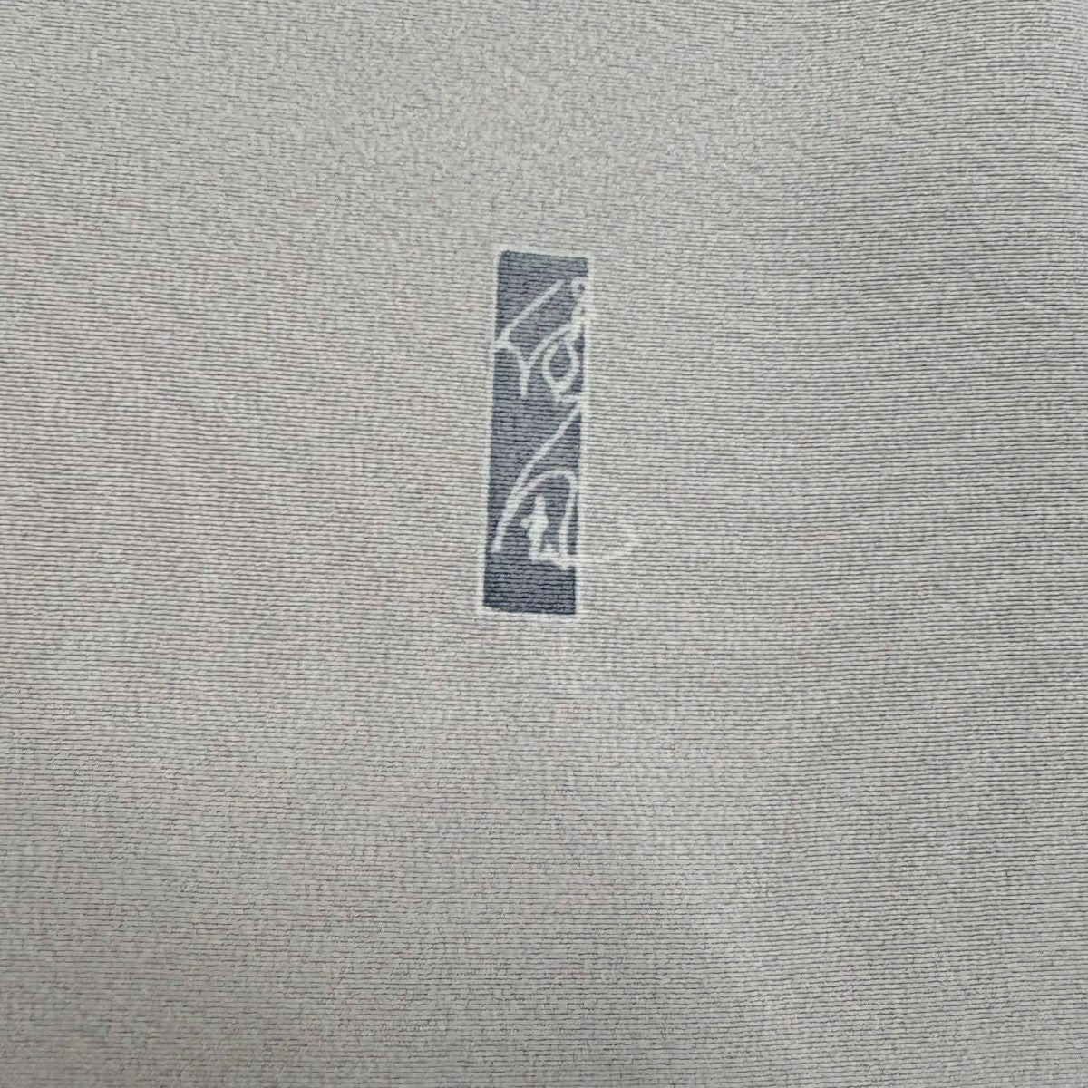 訪問服 身長161.5cm 袖長64cm M 雙層 落款あり 草花紋紋 灰 純蠶絲 秀品級 一つ紋