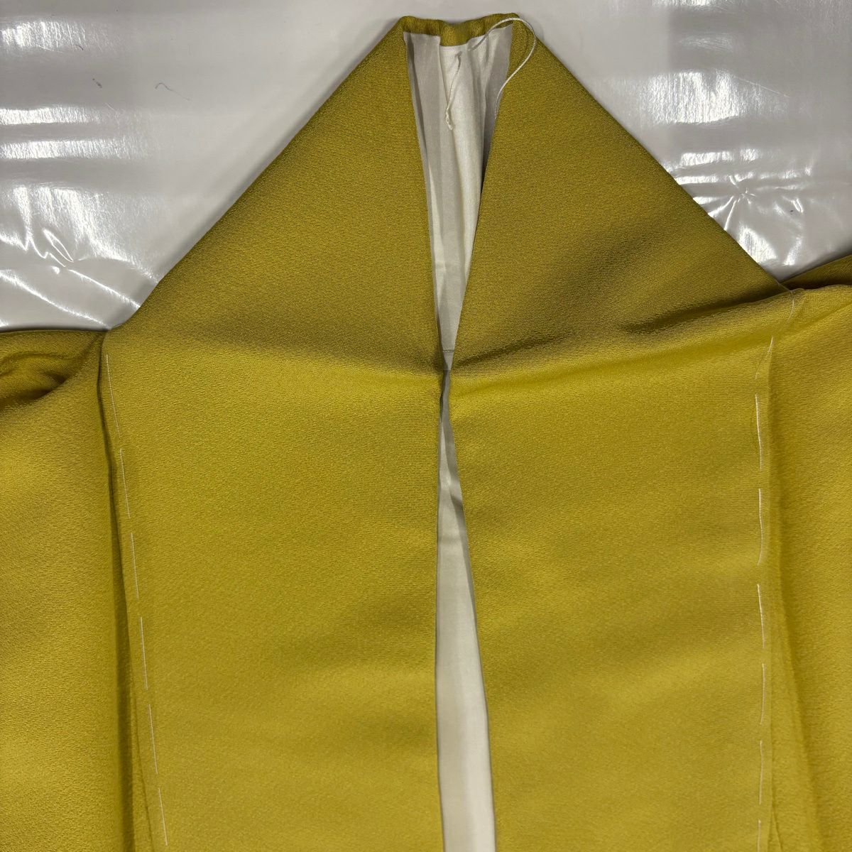【美品】 付下 身長161.5cm 袖長62cm S 雙層 裾暈染圖案 黃色 純蠶絲 秀品級