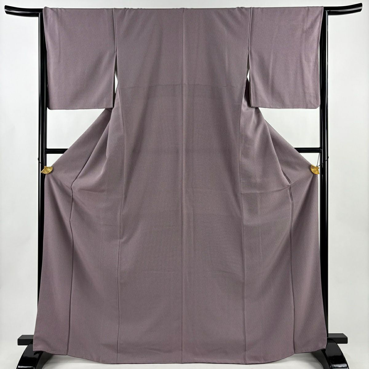 江戶小紋 身長168.5cm 袖長64.5cm M 雙層 角通 紫 純蠶絲 優品級