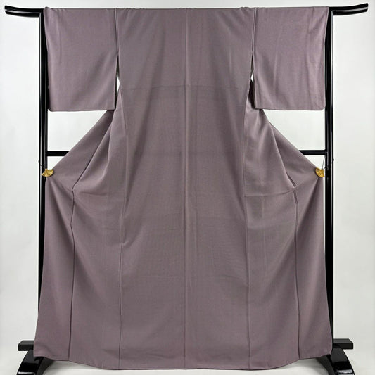 江戶小紋 身長168.5cm 袖長64.5cm M 雙層 角通 紫 純蠶絲 優品級