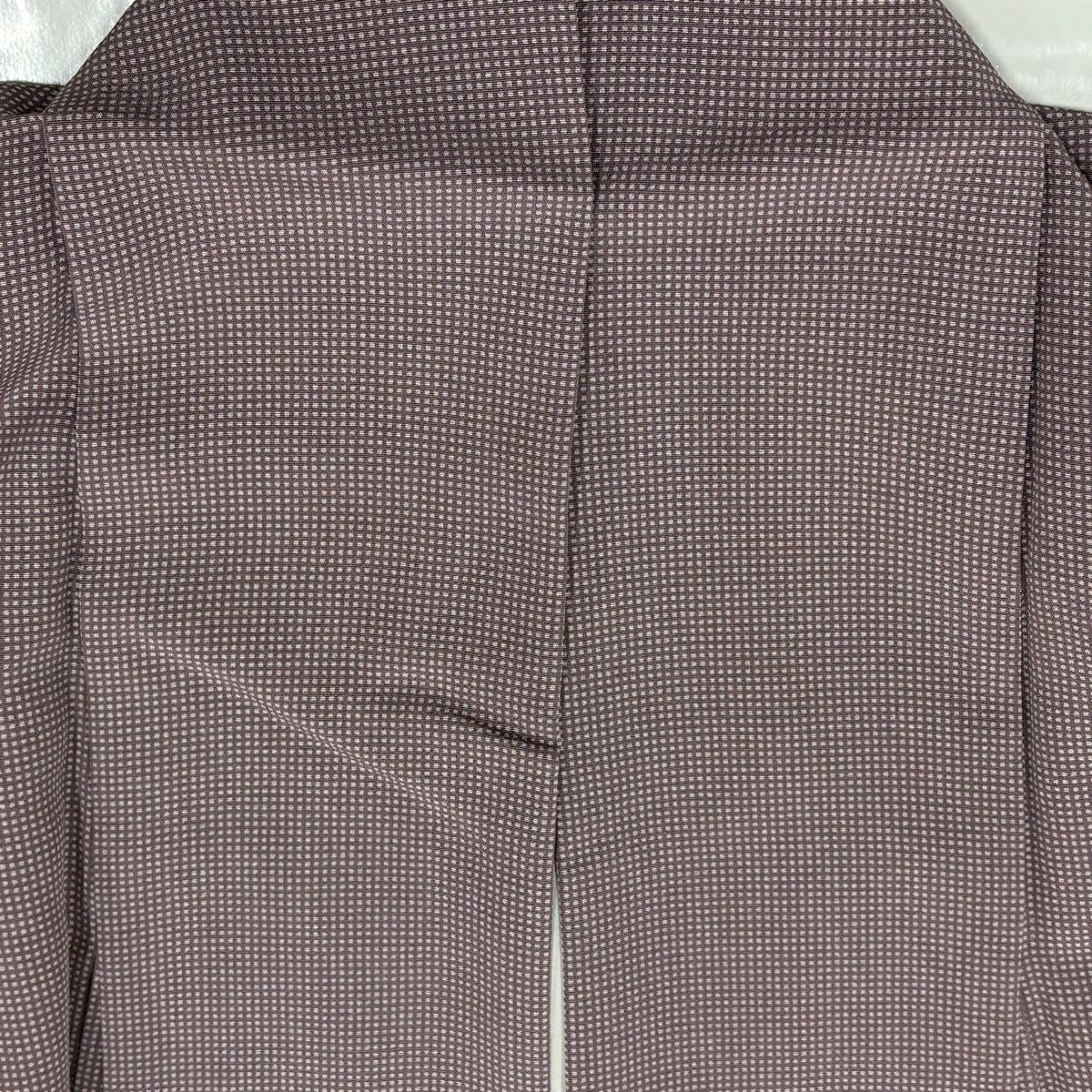 江戶小紋 身長168.5cm 袖長64.5cm M 雙層 角通 紫 純蠶絲 優品級